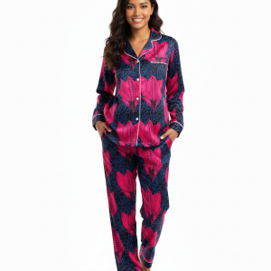 Midnight Bloom Long Pajama Set